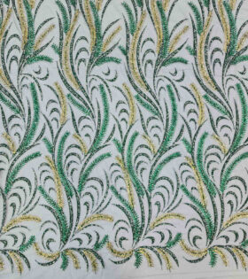 Sonia Two Tone Metallic Tulle - Bottle Green