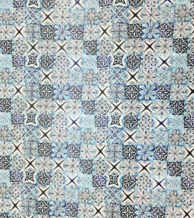 Upholstery Printed Vinyl - Lisbon - Blue