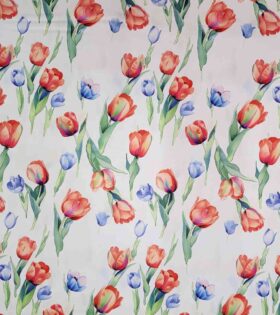 Digital Printed Duchess Satin - Floral