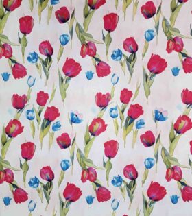 Digital Printed Duchess Satin - Floral