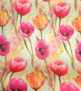 Digital Printed Duchess Satin - Floral