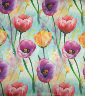 Digital Printed Duchess Satin - Floral