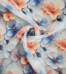Printed Organdy Satin