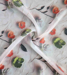 Printed Organdy Satin