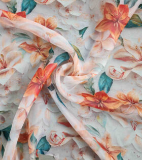 Printed Organdy Satin