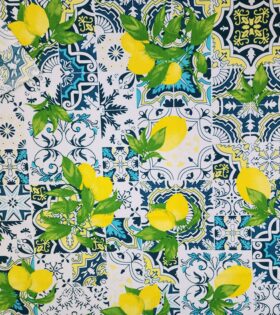 Printed Mini-Matt - Lemon - Aqua