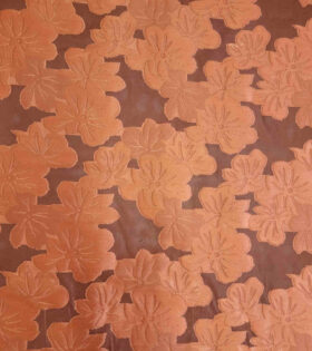 Brocade Organdy Jacquard - Burnt Orange
