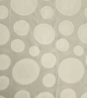 Chiffon Jacquard - Circles - Cream