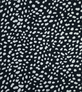 Rayon Challis - Abstract Dots - Black