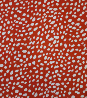 Rayon Challis - Abstract Dots - Brick Red