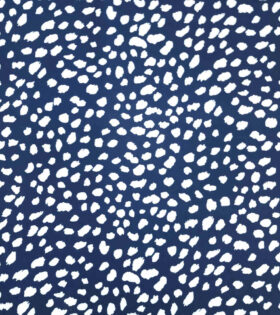 Rayon Challis - Abstract Dots - Navy Blue