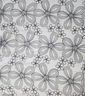Embroidered Linen D#2 - Black