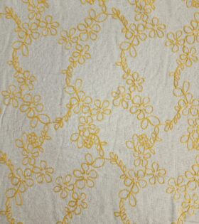 Embroidered Linen D#1 - Canary