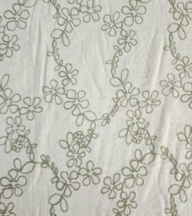 Embroidered Linen D#1 - Olive