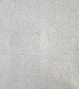 Embroidered Linen D#1 - Cream