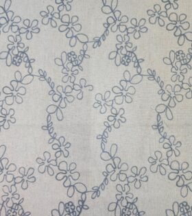 Embroidered Linen D#1 - Blue