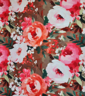 Digital Printed Duchess Satin - Floral