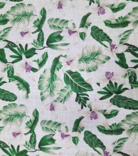 Printed Cotton Slub - Emerald