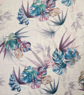 Printed Cotton Slub - Blue