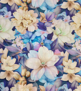 Printed Cotton Slub - Lime