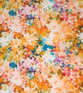 Rayon Challis D#6 - Floral - Coral