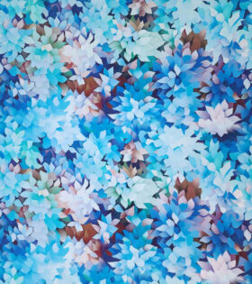 Rayon Challis D#6 - Floral - Powder Blue