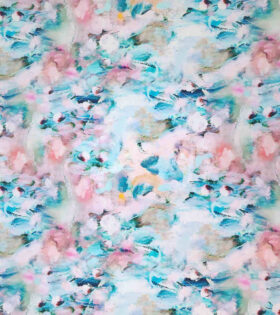Rayon Challis D#8 - Abstract - Aqua