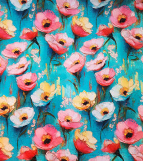 Rayon Challis D#5 - Floral - Jade