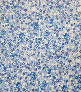 Rayon Challis D#3 - Floral - Blue