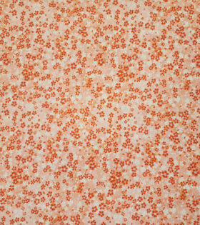 Rayon Challis D#3 - Floral - Orange