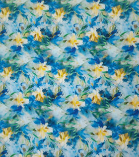 Rayon Challis D#7 - Floral - Blue