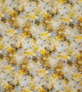 Rayon Challis D#7 - Floral - Mustard