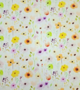 Rayon Challis D#10 - Floral - Lime