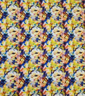 Rayon Challis D#4 - Floral - Yellow