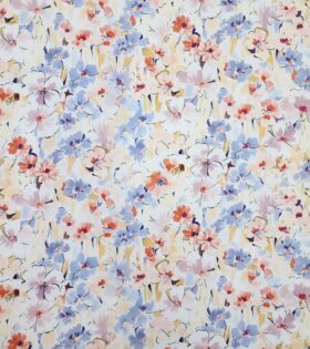 Rayon Challis D#9 - Floral - Coral