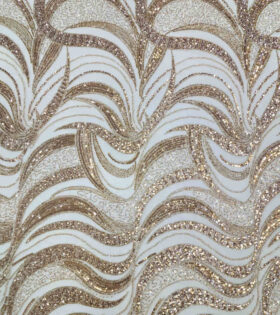 Beaded Tulle (16094) - Beige