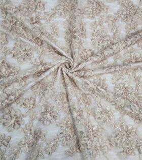 Lace Taped Tulle - Beige