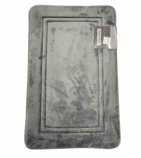 Master Mat Plush Embossed Bath Mat (50cm x 80cm) - Dark Grey