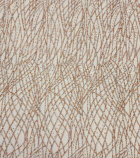Riya Sugar Metallic Tulle - Orange