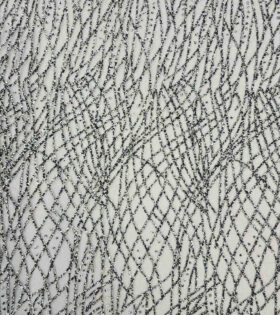 Riya Sugar Metallic Tulle - Black