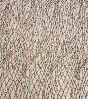 Riya Sugar Metallic Tulle - Red
