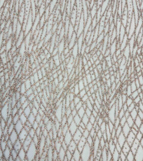 Riya Sugar Metallic Tulle - Dusty Pink