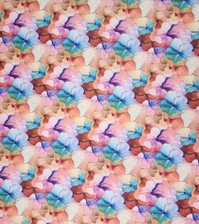 Printed Armani Satin - Floral - Lilac
