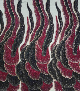 Embroidered Velvet Tulle - Maroon