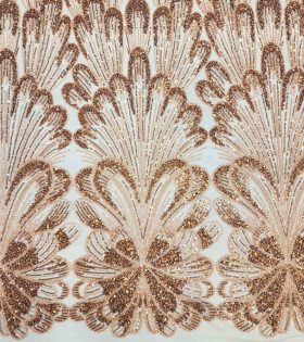 Inaya Beaded Tulle - Rust