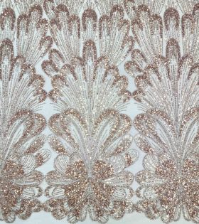 Inaya Beaded Tulle - Rose Gold