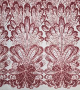 Inaya Beaded Tulle - Maroon