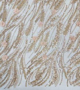 Zayna Evening 3D Tulle - Rose Gold
