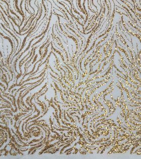 Nuro Beaded Tulle - Mustard