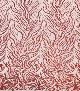 Nuro Beaded Tulle - Red